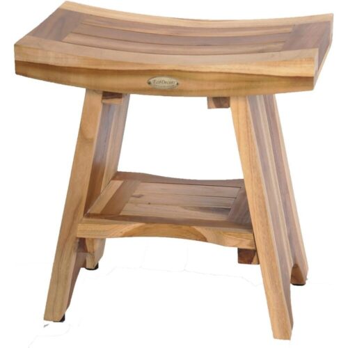 AquaRest – Waterproof Teak Bath Stool