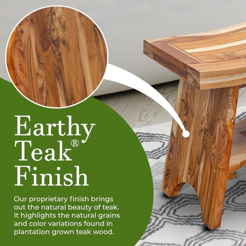 AquaRest – Waterproof Teak Bath Stool