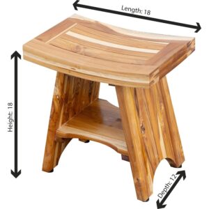 AquaRest – Waterproof Teak Bath Stool