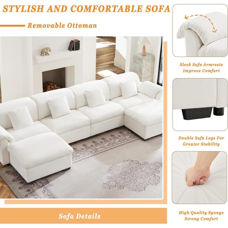 ComfyCore – Deep Sectional with Storage & Ottomans