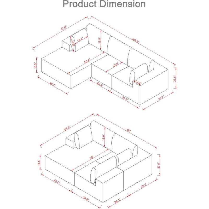PlushFrame – Corduroy Modular Couch