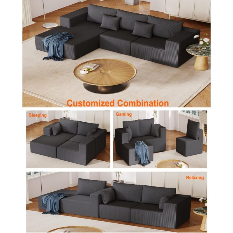 PlushFrame – Corduroy Modular Couch