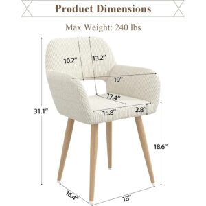 Corduroy Desk Chair – Hollow Back