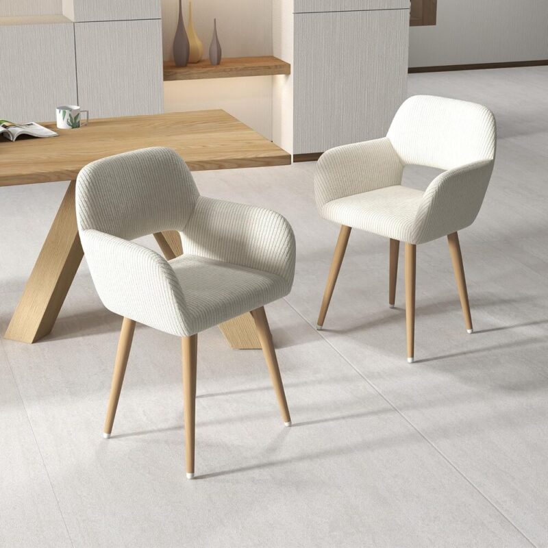 Corduroy Desk Chair – Hollow Back