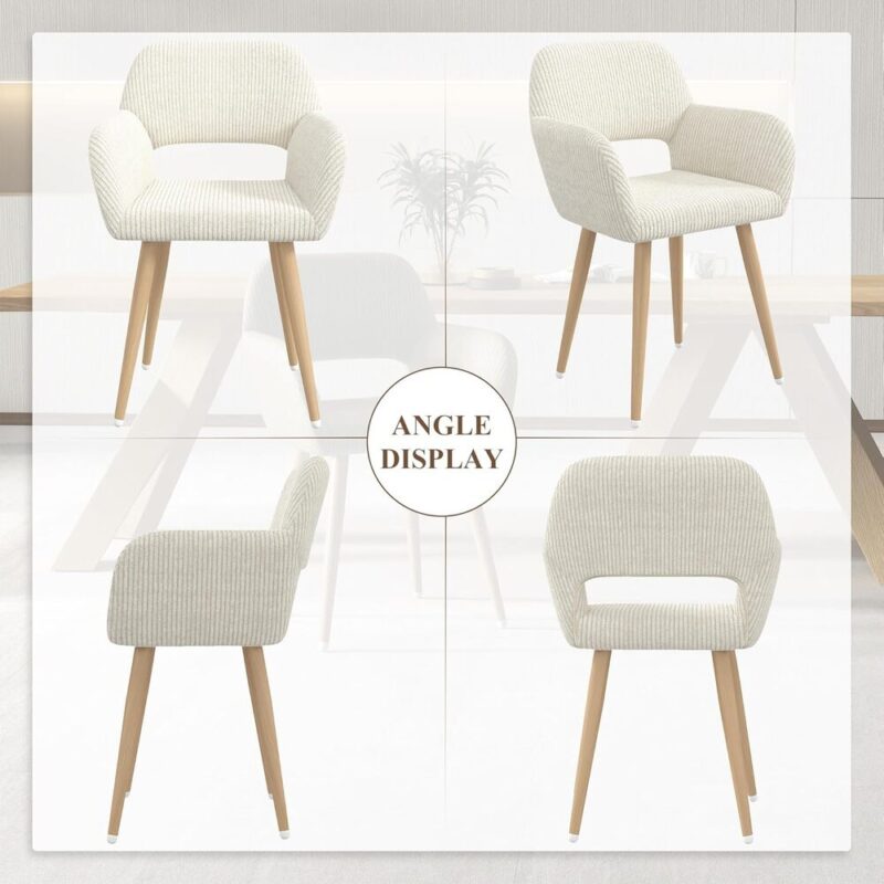 Corduroy Desk Chair – Hollow Back