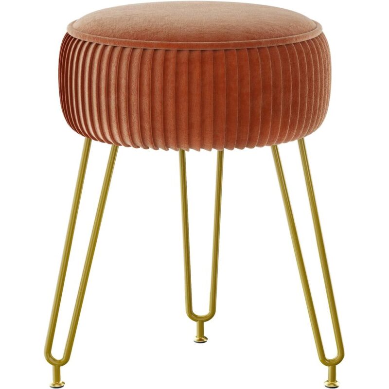 GlowPouf – Velvet Vanity Stool