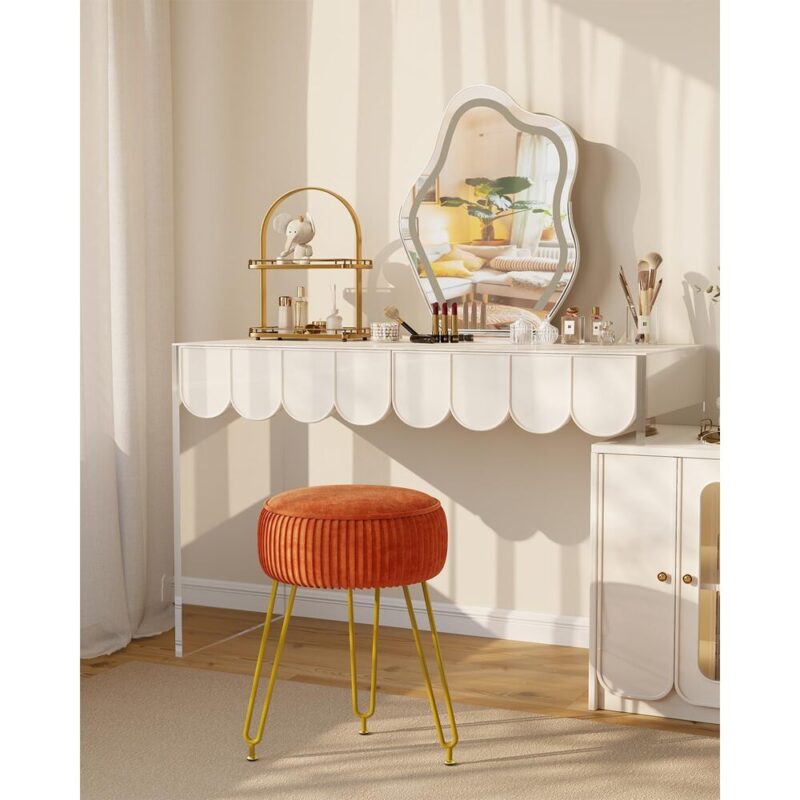 GlowPouf – Velvet Vanity Stool
