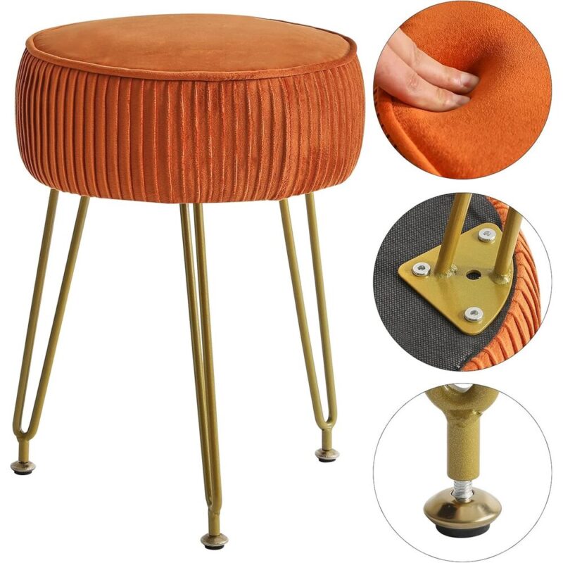 GlowPouf – Velvet Vanity Stool