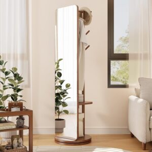 Aura Stand – Swivel Mirror with Coat Rack