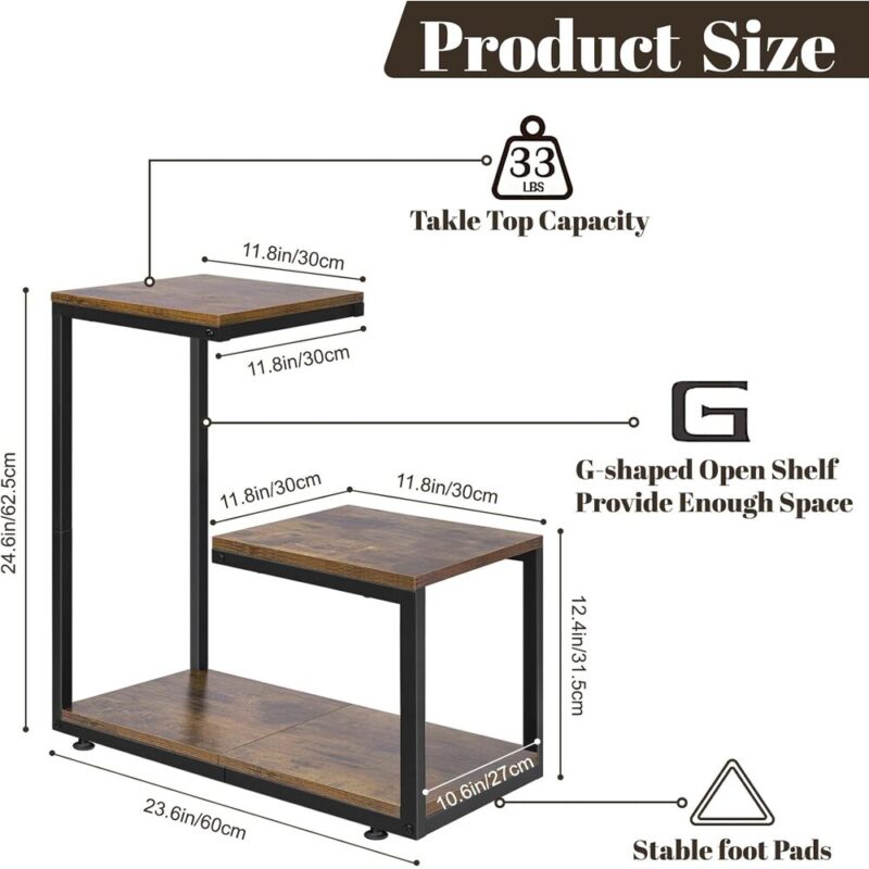 LoopLine – G-Side Table for Couch & Bed