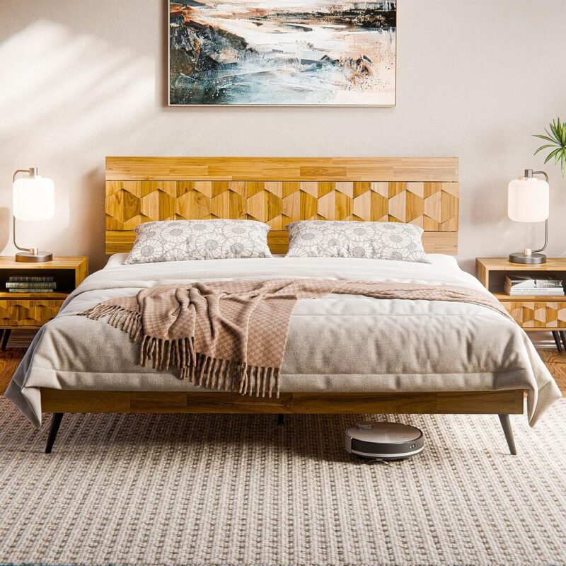 GeoTeak – Luxe Acacia Platform Bed