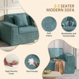 ModLuxe – 83" Olive Green Velvet Couch