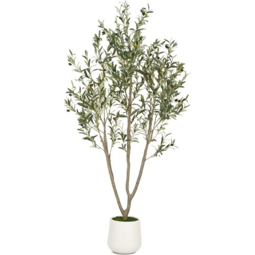 Olive Aura – Tall Faux Tree with Fruit Detail