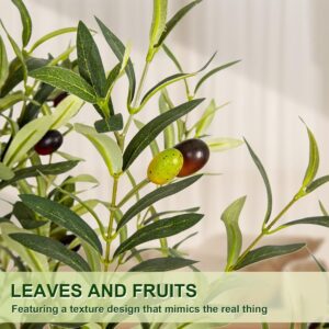 Olive Aura – Tall Faux Tree with Fruit Detail