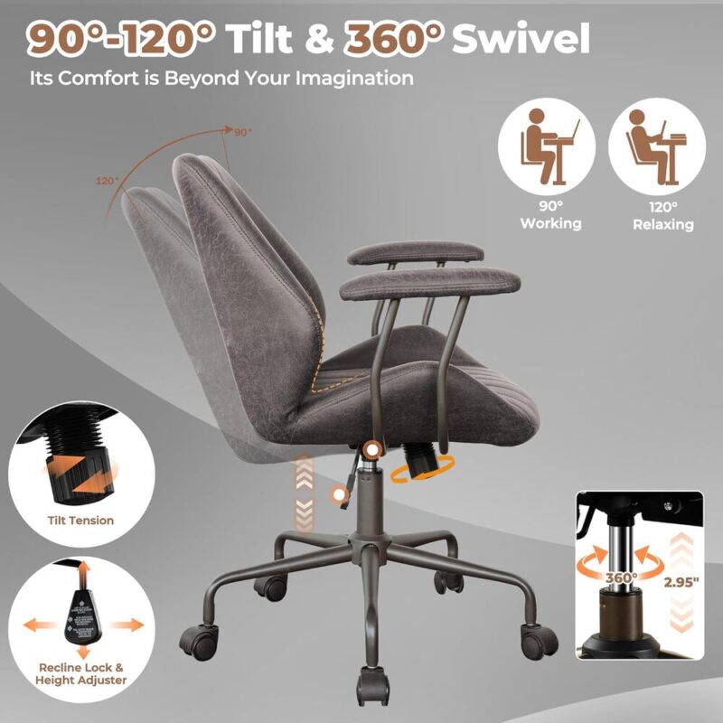 OrbitLuxe – Comfy Mid-Back Task Chair