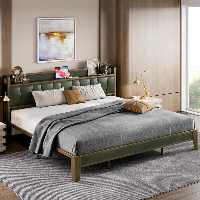 Quiet Forest – Lit Headboard & Hidden Storage