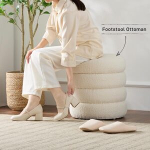 HushHide – Modern Round Storage Pouf