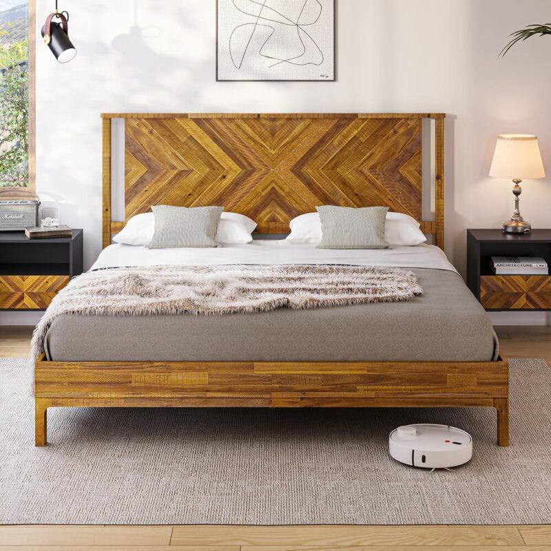 Scandinavian King Bed – Acacia Wood