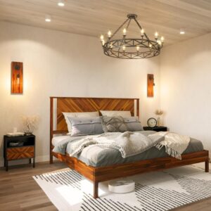 Scandinavian King Bed – Acacia Wood