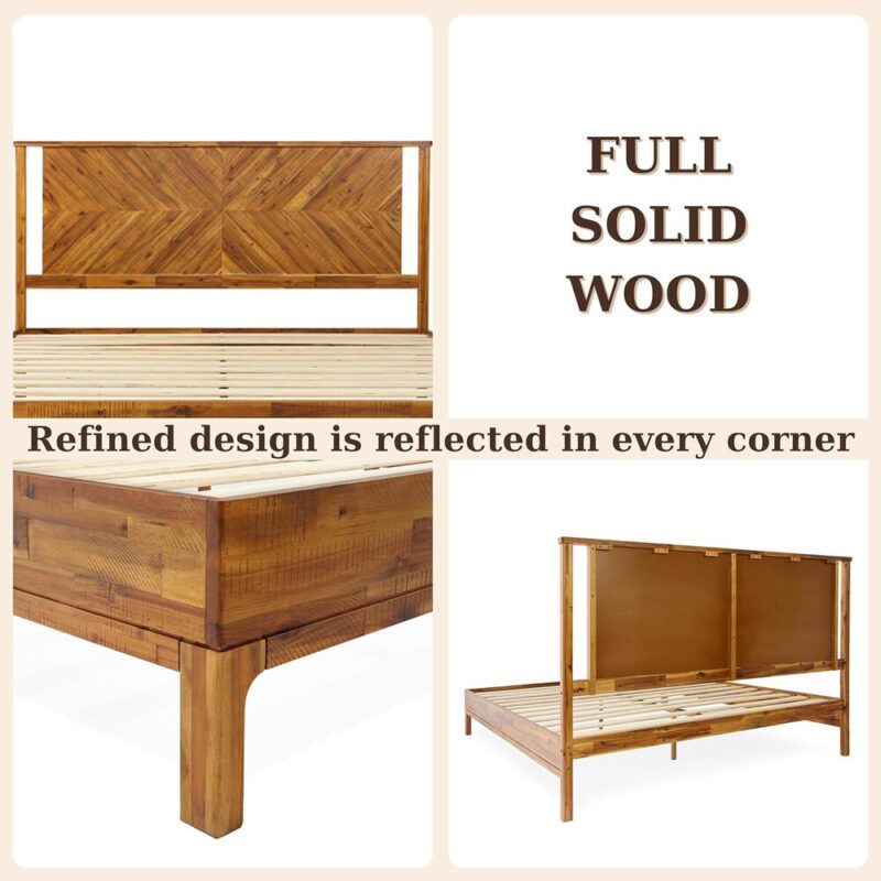 Scandinavian King Bed – Acacia Wood