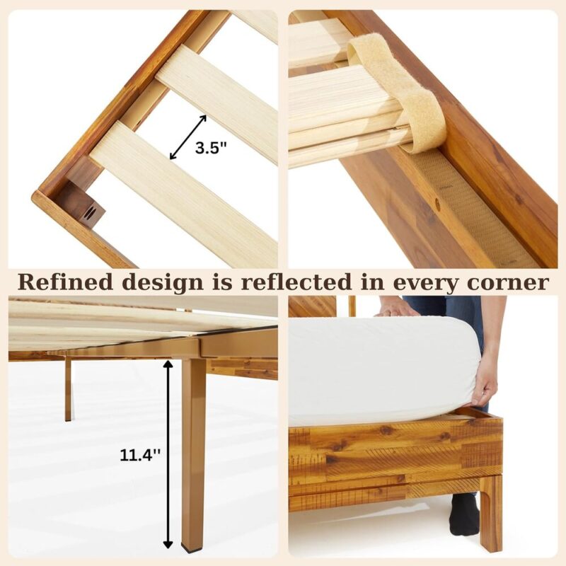 Scandinavian King Bed – Acacia Wood