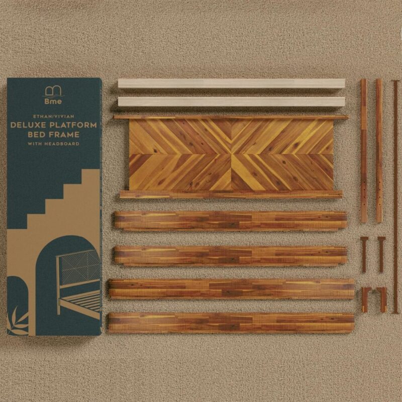 Scandinavian King Bed – Acacia Wood
