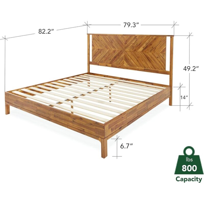 Scandinavian King Bed – Acacia Wood