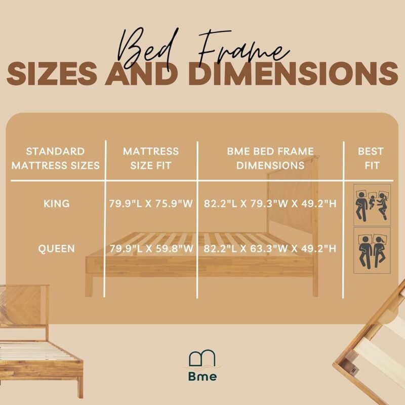 Scandinavian King Bed – Acacia Wood