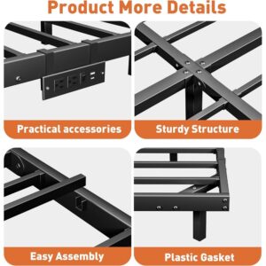 Sleek Bed Frame - Floating Design with LED & USB