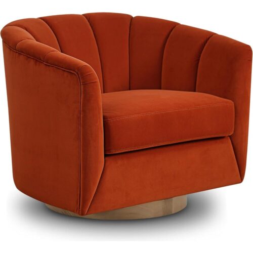 BloomSpin – Velvet Swivel Barrel Chair