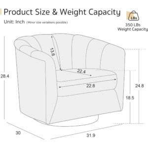 BloomSpin – Velvet Swivel Barrel Chair