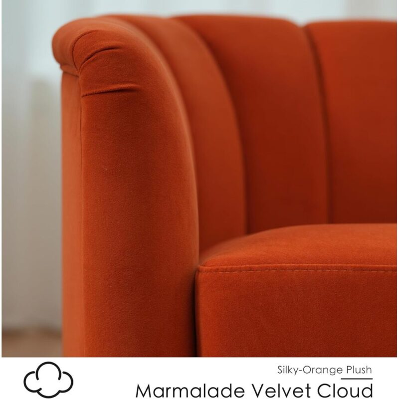BloomSpin – Velvet Swivel Barrel Chair