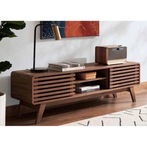 OakLine – Modern Storage TV Bench