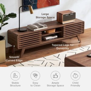 OakLine – Modern Storage TV Bench