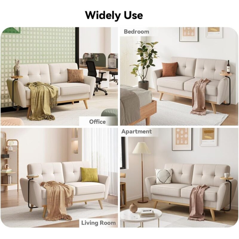 ModTray – Linen Upholstered Compact Couch