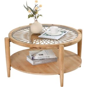 GlassHue – Modern End Table with Wooden X-Base