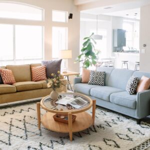 Rattan Coffee Table – Glass Top & Shelf
