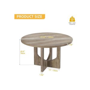 Farmhouse Round Dining Table – 47", Wood Base