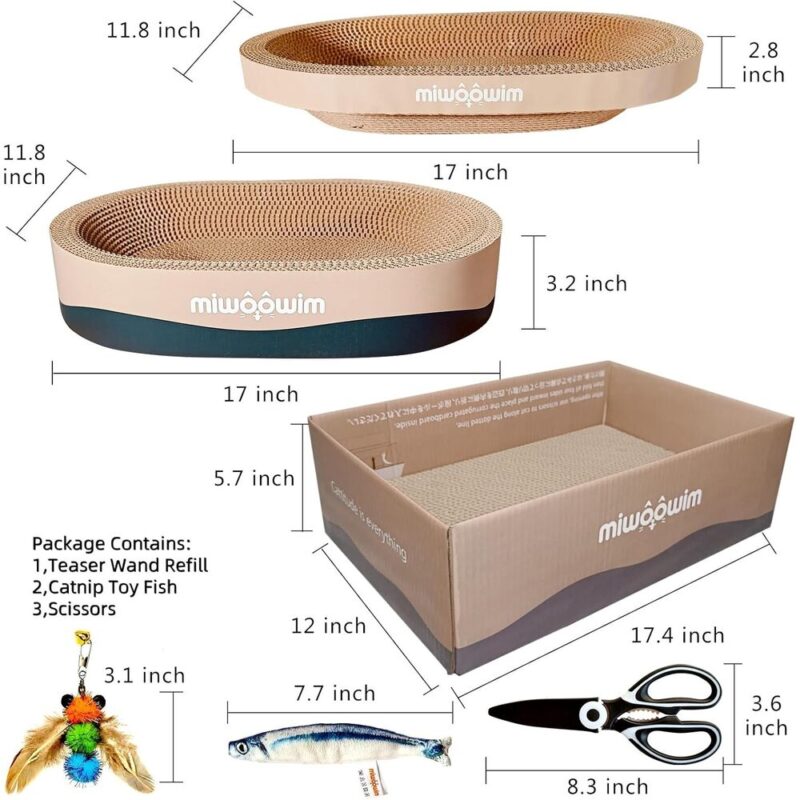 3-Piece Corrugated Cat Nest – Scratch, Lounge, Protect