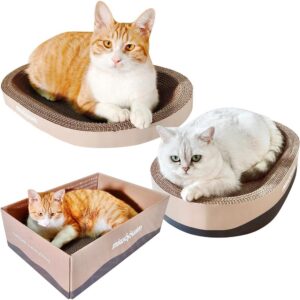 3-Piece Corrugated Cat Nest – Scratch, Lounge, Protect