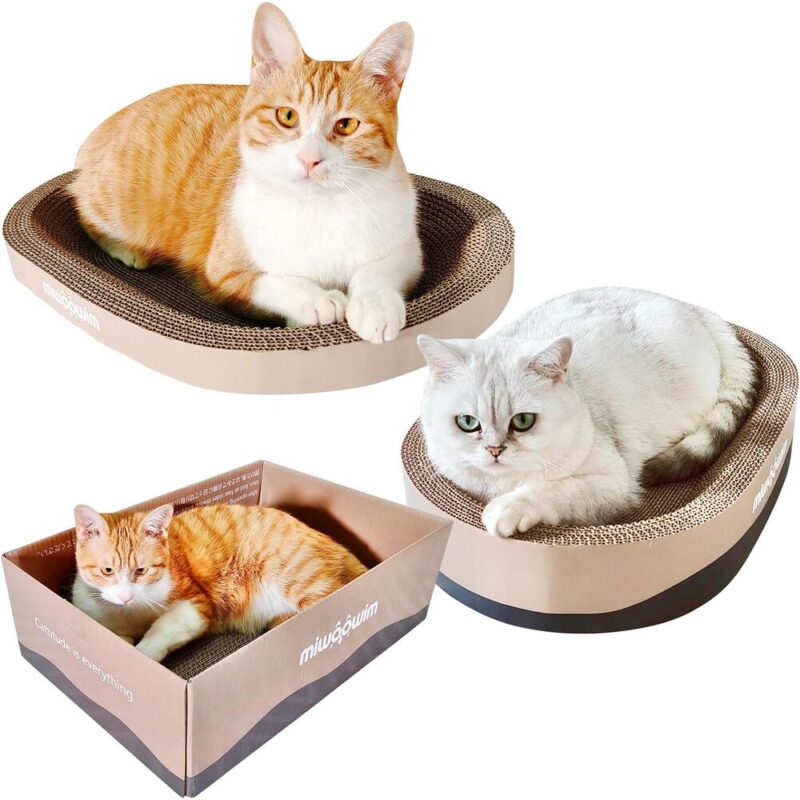 3-Piece Corrugated Cat Nest – Scratch, Lounge, Protect