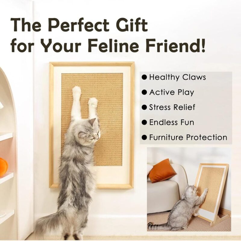 Climb & Scratch – L-Shaped Wall Cat Board