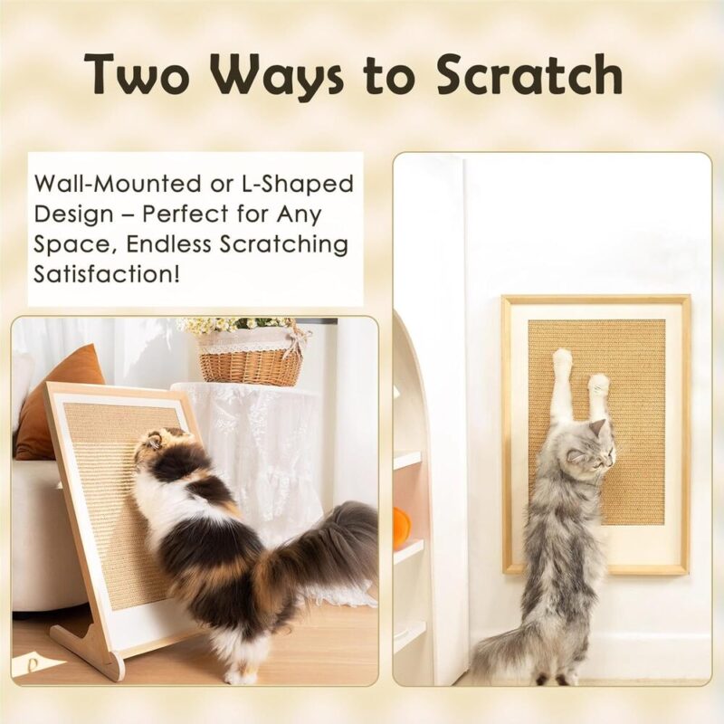 Climb & Scratch – L-Shaped Wall Cat Board