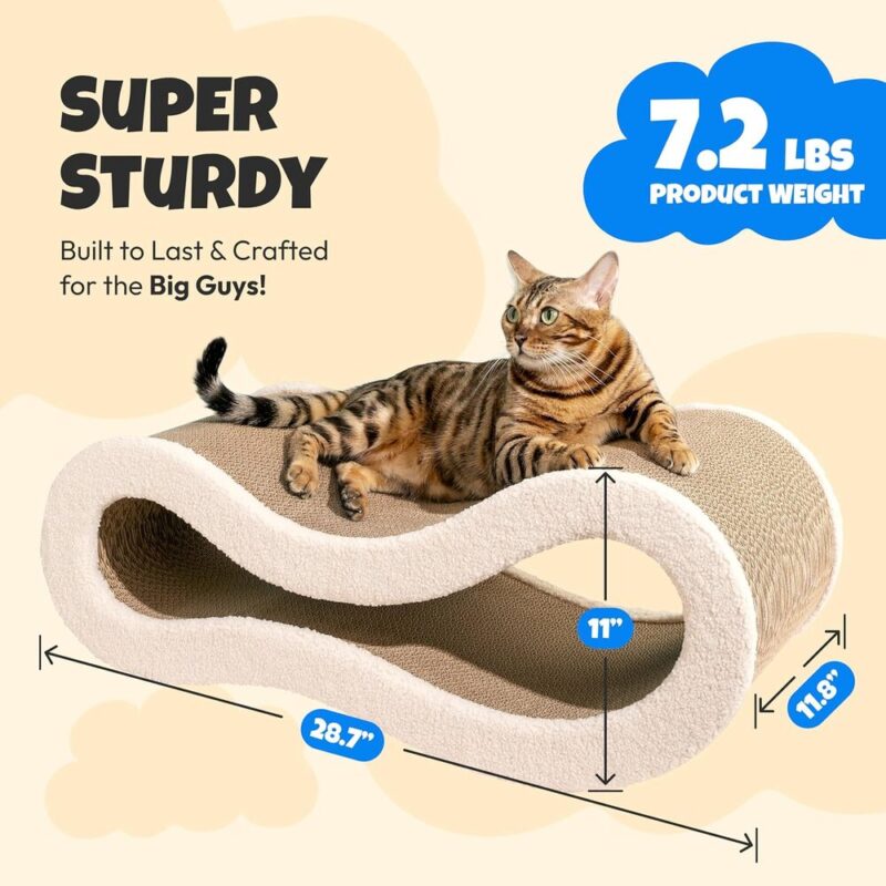 Cloud Cat Scratch Bed – Reversible & Extra Wide