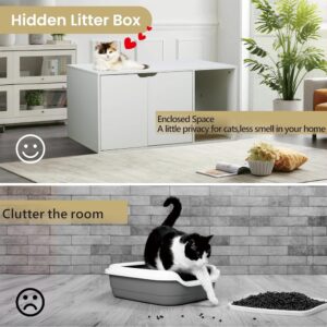 PurrHide Cat Cabinet – Enclosed Litter Box with Vent & Table Design